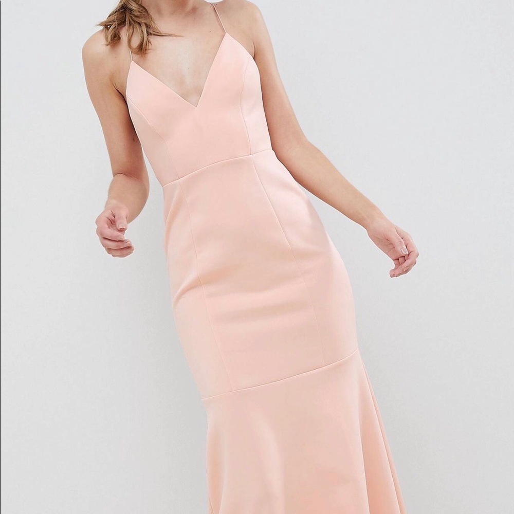 Maxi dress drop waist scuba cami